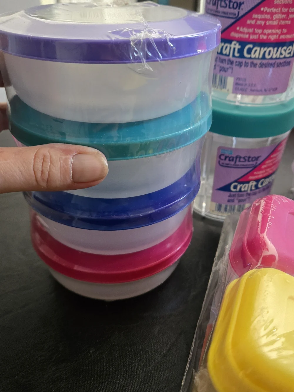 Stackable Craft Organizer in Pink and Purple